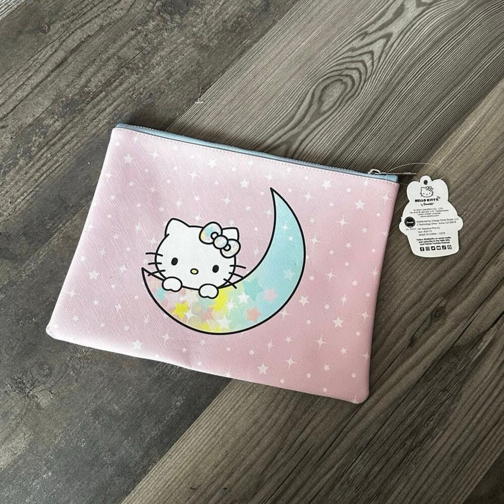 sanrio hello kitty pink moon zipper pouch bag